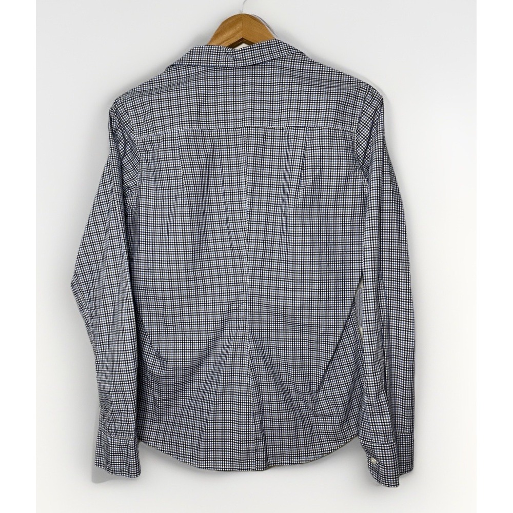 Frank & Eileen Button Up Shirt Womens Medium Blue Plaid Barry Cotton Button Up - Picture 3 of 10